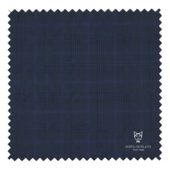 Alexander Collection - Regular Fit Navy Glen Plaid Double Breasted 2-Piece Suit