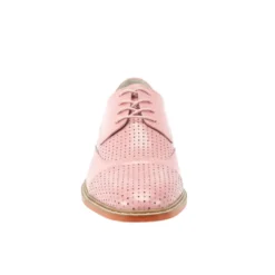 Alford Collection - Pink Perforated Cap-Toe Dress Shoe