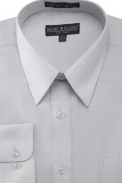 Basic Dress Shirt Convertible Cuff Regular Fit in Silver