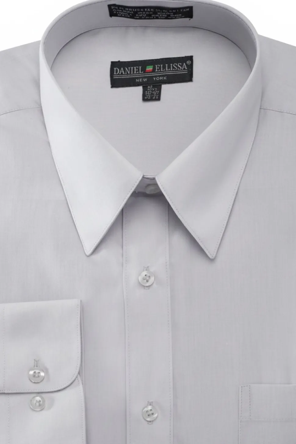 Basic Dress Shirt Convertible Cuff Regular Fit in Silver