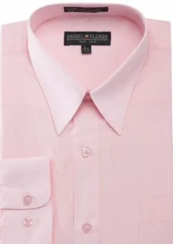 Basic Dress Shirt Convertible Cuff Regular Fit in Pink