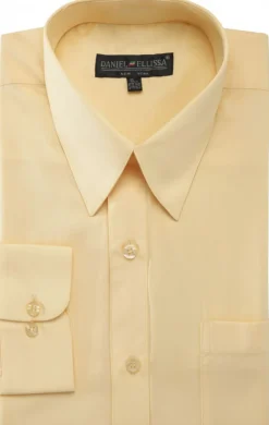 Basic Dress Shirt Convertible Cuff Regular Fit in Canary
