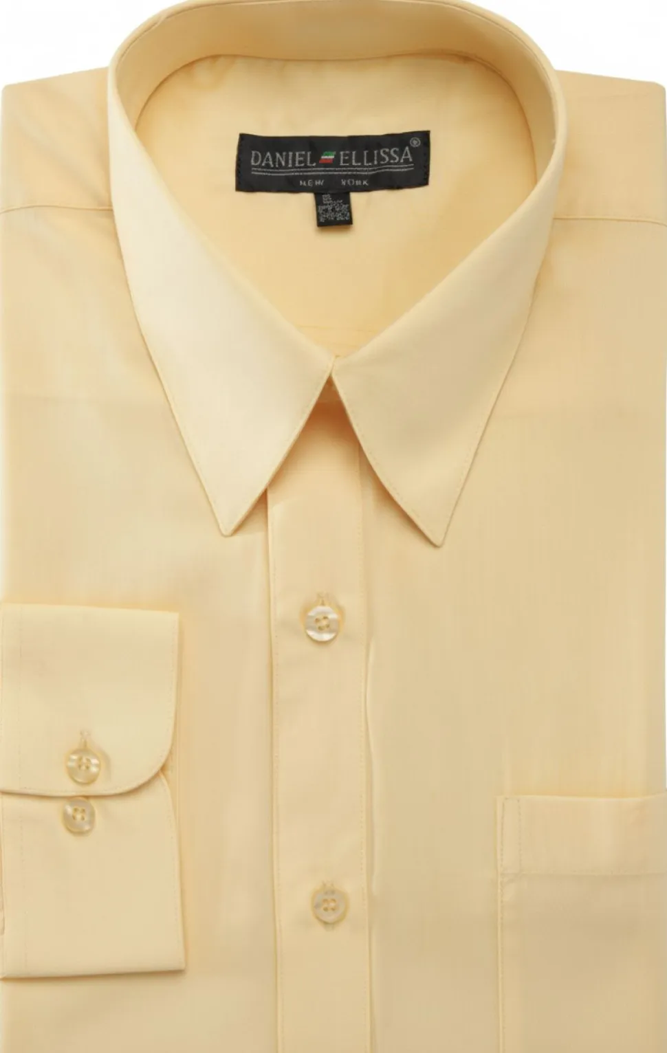 Basic Dress Shirt Convertible Cuff Regular Fit in Canary