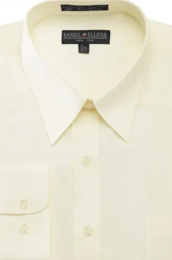 Basic Dress Shirt Convertible Cuff Regular Fit in Ivory