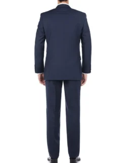 Bevagna Collection - Blue 100% Virgin Wool Regular Fit Pick Stitched 2 Piece Suit