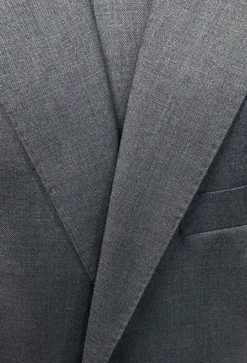 Bevagna Collection - Gray 100% Virgin Wool Regular Fit Pick Stitched 2 Piece Suit