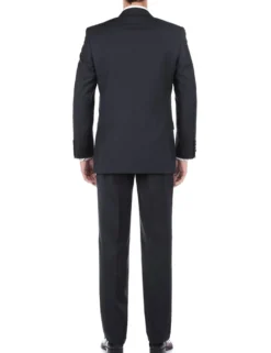 Bevagna Collection - Navy 100% Virgin Wool Regular Fit Pick Stitched 2 Piece Suit