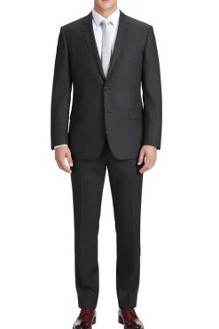 Bevagna Collection - Charcoal 100% Virgin Wool Regular Fit Pick Stitched 2 Piece Suit