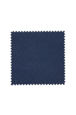 Birdseye Pattern Modern Fit 3 Piece Navy Suit with Contrast Trim