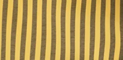 Black and Mustard Striped French Cuff Dress Shirt Set with Tie, Cuff Links and Pocket Square