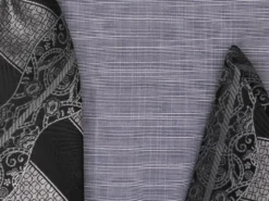 Black Dress Shirt Set with Tie and Handkerchief