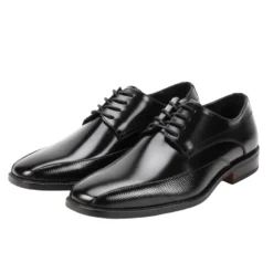 Black Embossed Bike Toe Dress Shoes