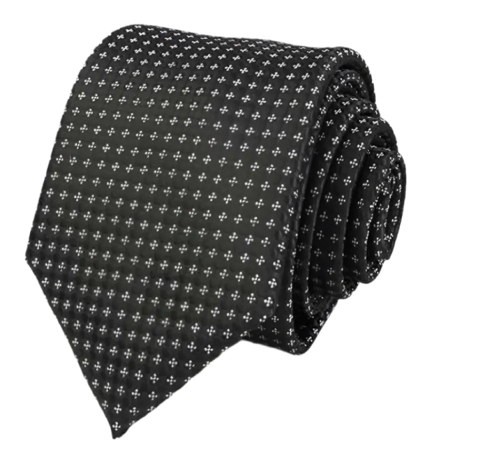 Black Geometric Pattern Tie