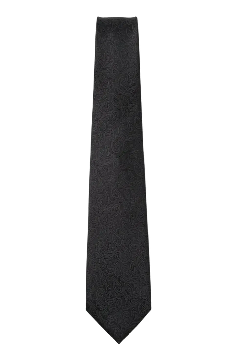 Black Jacquard Paisley Pattern Tie
