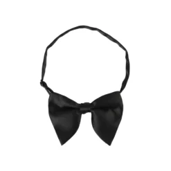 Black Satin Butterfly Bow Tie