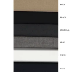 Black Slim Fit Dress Pants Flat Front Pre-hemmed