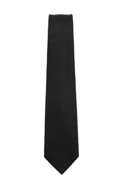 Black Textured Jacquard Pattern Tie