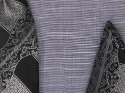 Black Dress Shirt Set with Tie and Handkerchief