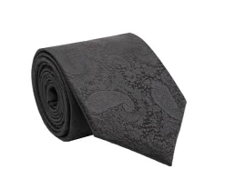 Black Jacquard Paisley Pattern Tie