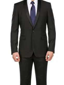 Black 2 Piece Tuxedo Shawl Lapel Slim Fit