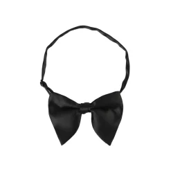 Black Satin Butterfly Bow Tie