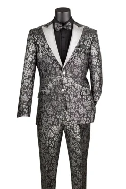 Black Sim Fit Tuxedo 2 Pieces with Matching Bow Tie