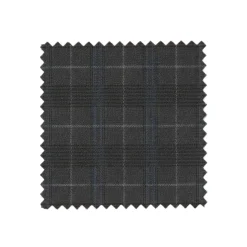 Black Slim Fit 3 Piece 1 Button Windowpane Suit