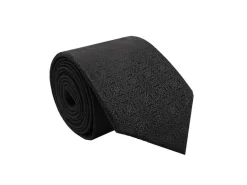 Black Textured Jacquard Pattern Tie