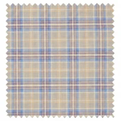 Blue Modern Fit Windowpane Peak Lapel 3 Piece Suit