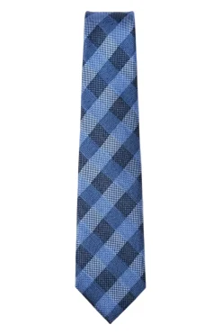 Blue Check Pattern Tie