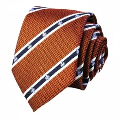 Brown Diagonal Striped Tie