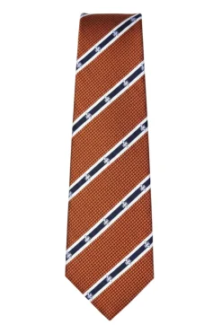 Brown Diagonal Striped Tie