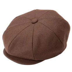 Brown Wool Felt Newsboy Cap