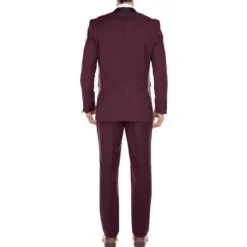 Burgundy 2 Piece Tuxedo Shawl Lapel Slim Fit