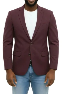 Burgundy Slim Fit 2-Button Jacket
