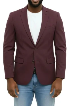Burgundy Slim Fit 2-Button Jacket