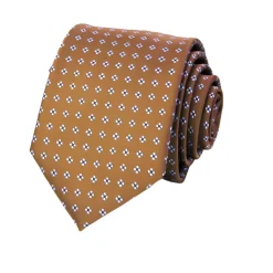 Camel Geometric Pattern Tie