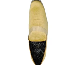 (10½ & 12) Canary Yellow Solid Velvet Loafer