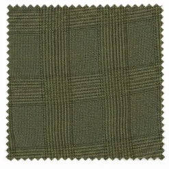 Catania Collection - Modern Fit Windowpane Suit 2 Piece in Olive