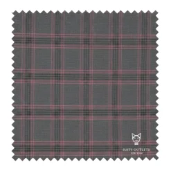 Charcoal Modern Fit Double Breasted Glen Plaid Peak Lapel 2 Piece Suit