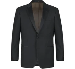 Classic Black Regular Fit 100% Wool Tuxedo Suit
