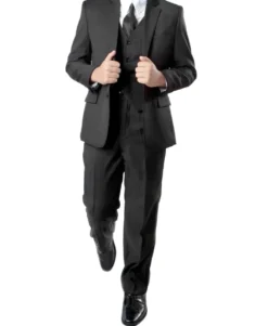 Classic Boy Suit 5 Piece Set Black