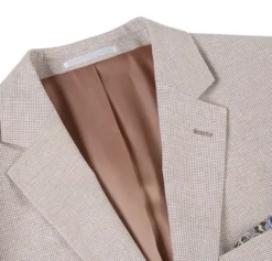 Classic Regular Fit Blazer Summer TanLinen/Cotton Sport Coat