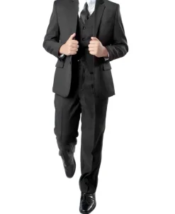 Classic Boy Suit 5 Piece Set Black