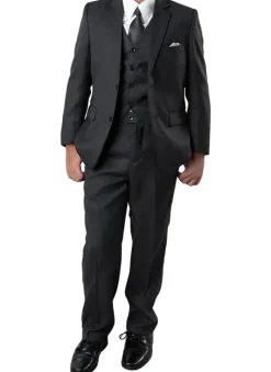 Classic Boy Suit 5 Piece Set Gray