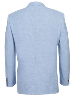 Classic Regular Fit Blazer Summer Light Blue Linen/Cotton Sport Coat