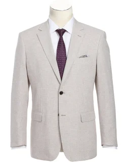 Classic Regular Fit Blazer Summer TanLinen/Cotton Sport Coat