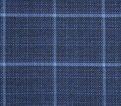 Classic Regular Fit Blazer Windowpane Pattern in Blue