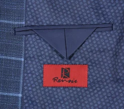 Classic Regular Fit Blazer Windowpane Pattern in Blue