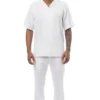 Cream Geometric Jacquard Panel Short Sleeve Walking Suit